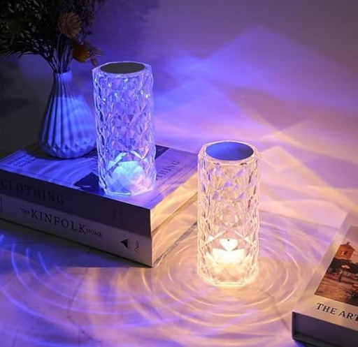 16 Color Changing Rose Crystal Diamond Table Lamp